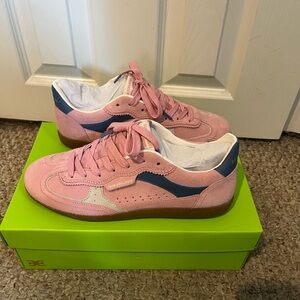 Sam Edelman Pink and Navy Suede Sneakers